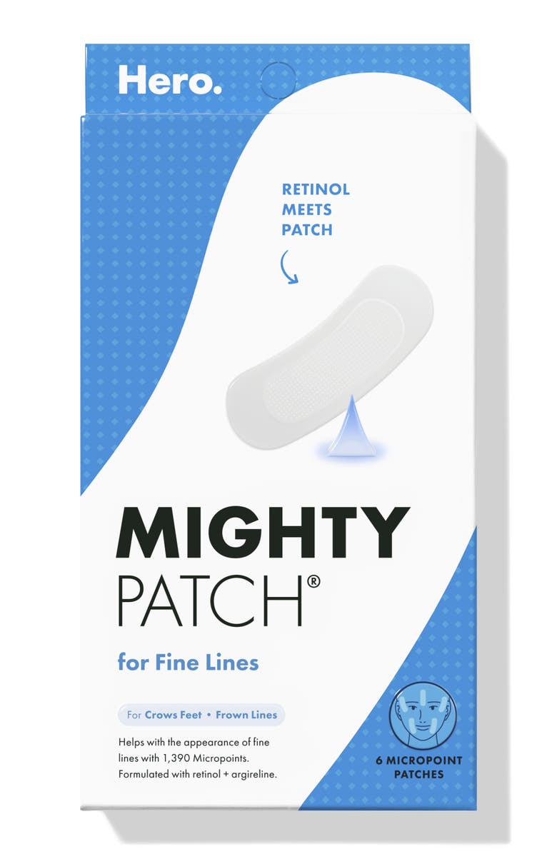 Hero Might Patch for Fine Lines, Main, color, Blue
