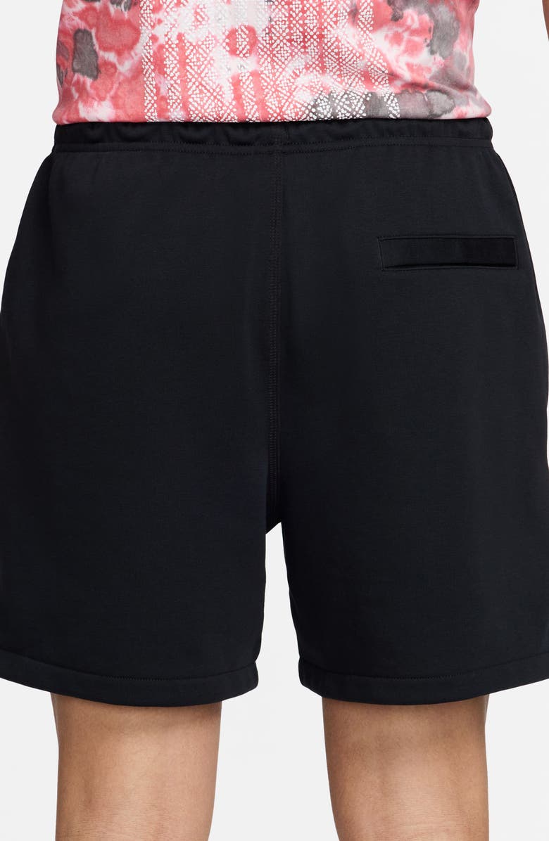 Nike Club French Terry Flow Shorts, Alternate, color, Black/ Black/ White