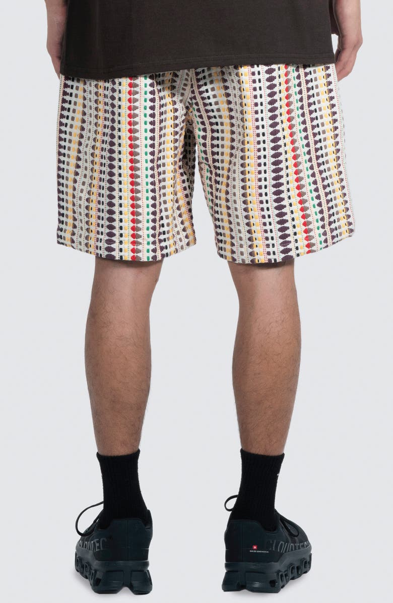 PLEASURES Stitch Embroidered Cotton Shorts, Alternate, color,