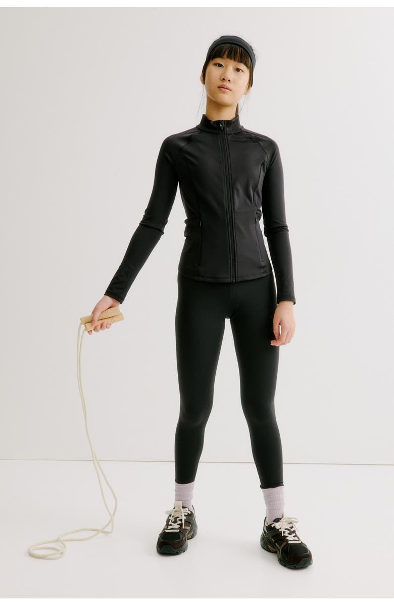 H&M Sports Jacket With Drymove, Alternate, color, Black