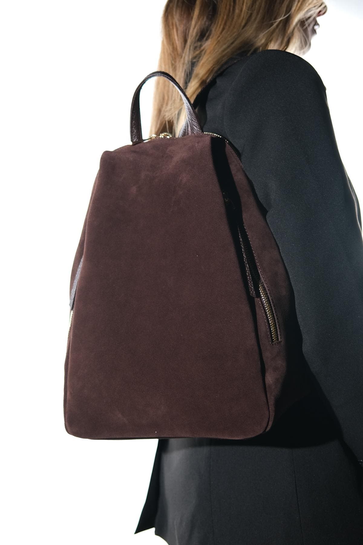 Forever & Always Shoes Josh Leather Backpack, Alternate, color, Brown Suede