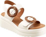 EOS FOOTWEAR Menorcas Slingback Platform Wedge Sandal