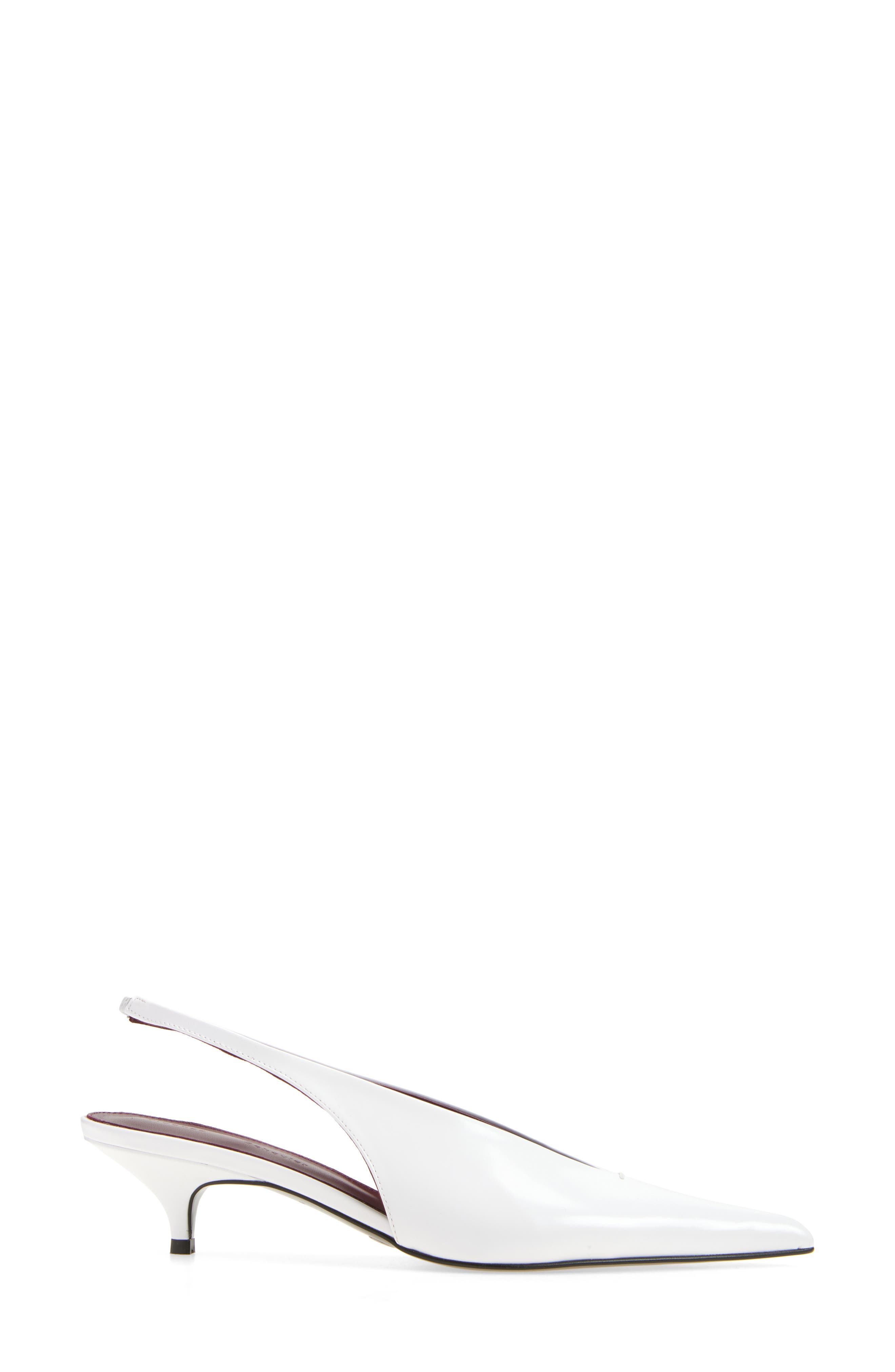 Proenza Schouler Slash Pointed Toe Slingback Pump, Alternate, color, White