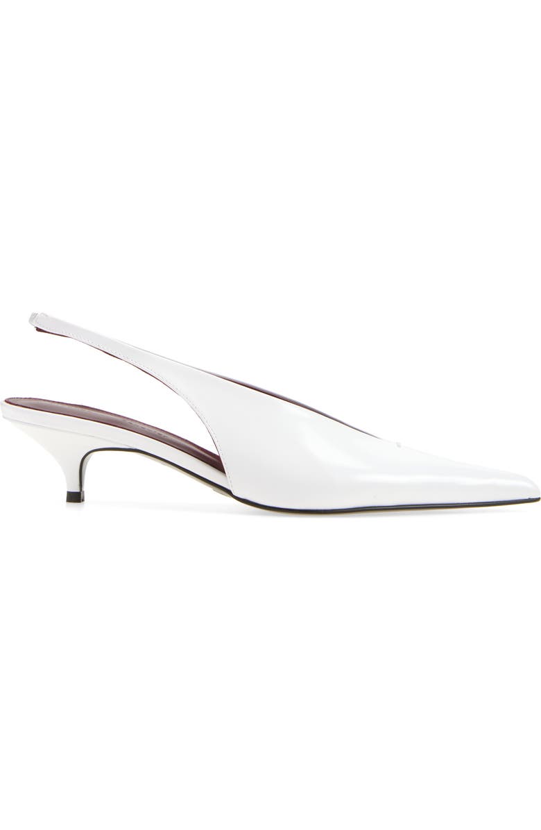 Proenza Schouler Slash Pointed Toe Slingback Pump, Alternate, color, White