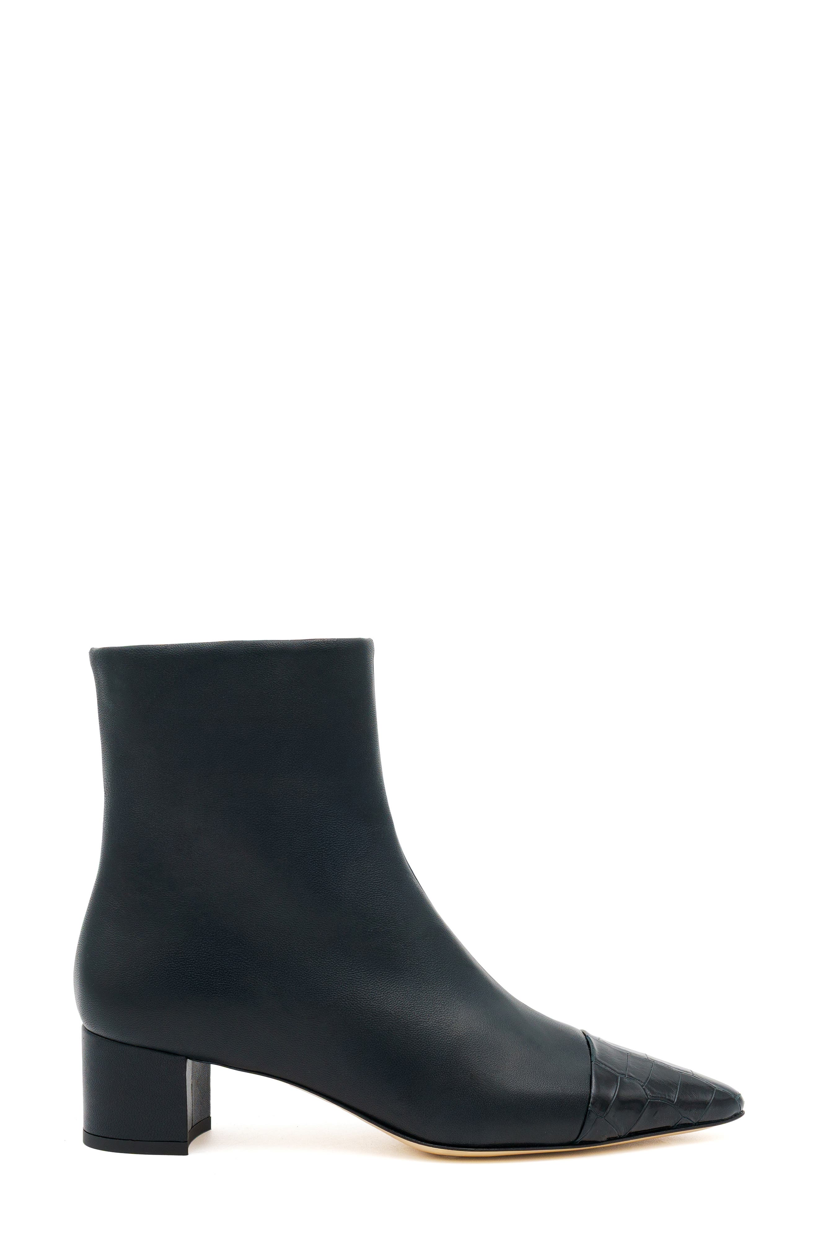 Panfilo Leather Bootie, Alternate, color, BLACK