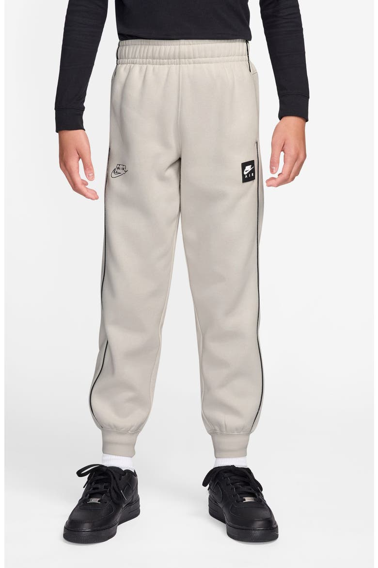 Kids' Air Fleece Joggers, Main, color, LIGHT BONE/ BLACK/ BLACK