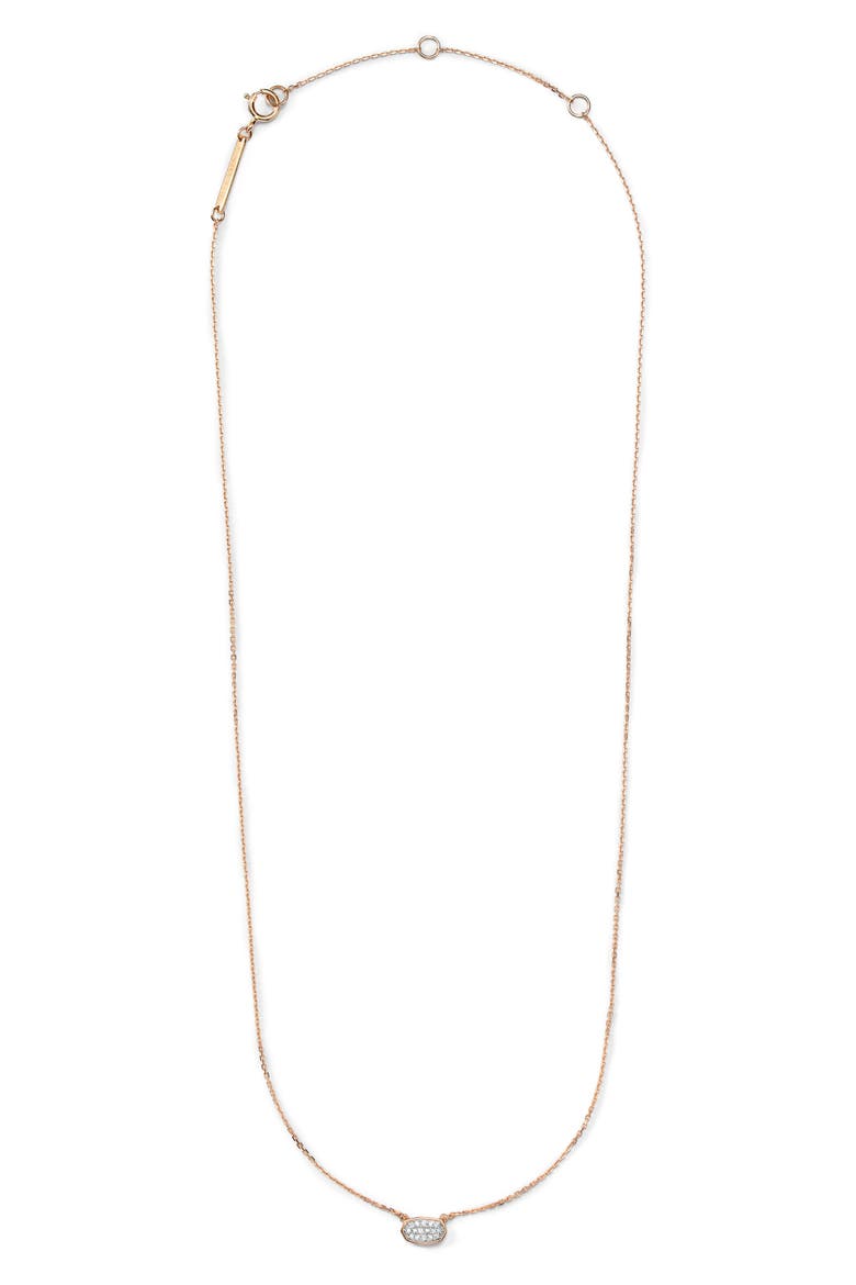 Marisa Diamond & Rose Gold Pendant Necklace, Main, color, 14K RSG WHITE DIAMOND