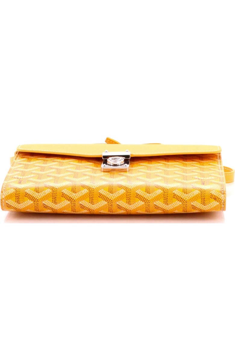 Pre-Owned Goyard Chypre Wallet on Strap Coated Canvas with Leather, Alternate, color, Orange