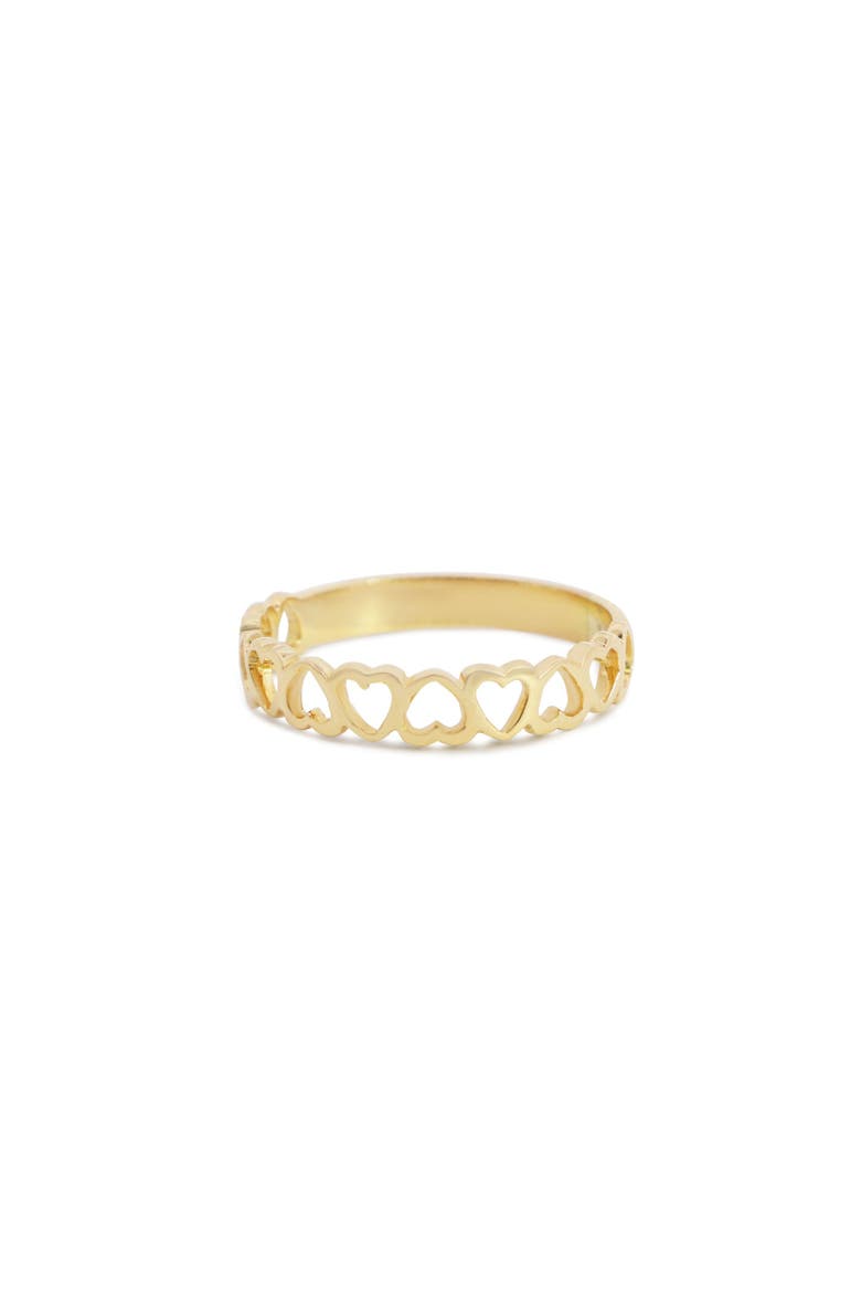 Gold Open Heart Band, Main, color, Yellow Gold