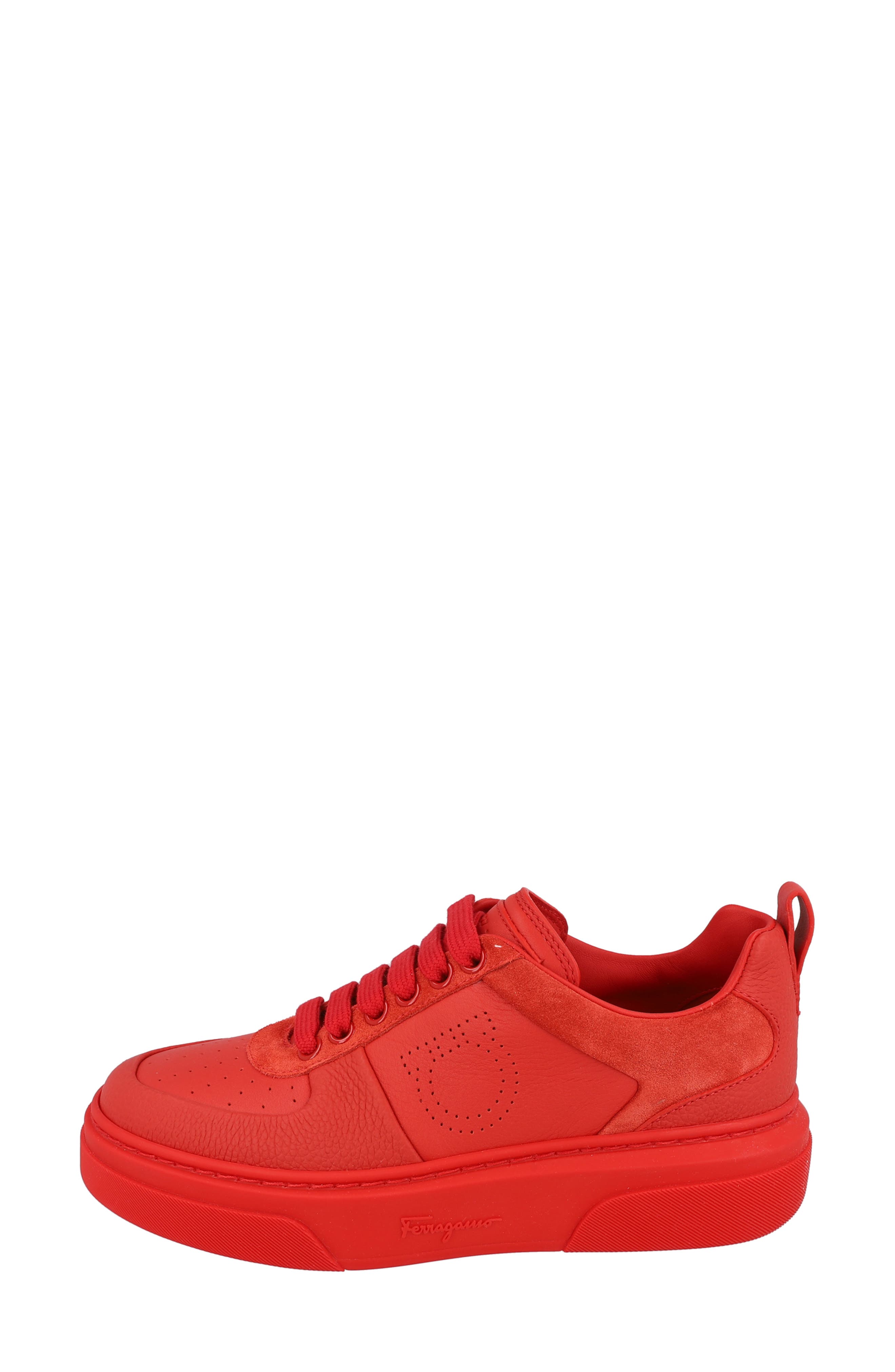 FERRAGAMO Gancio Low Top Sneaker, Alternate, color, Red