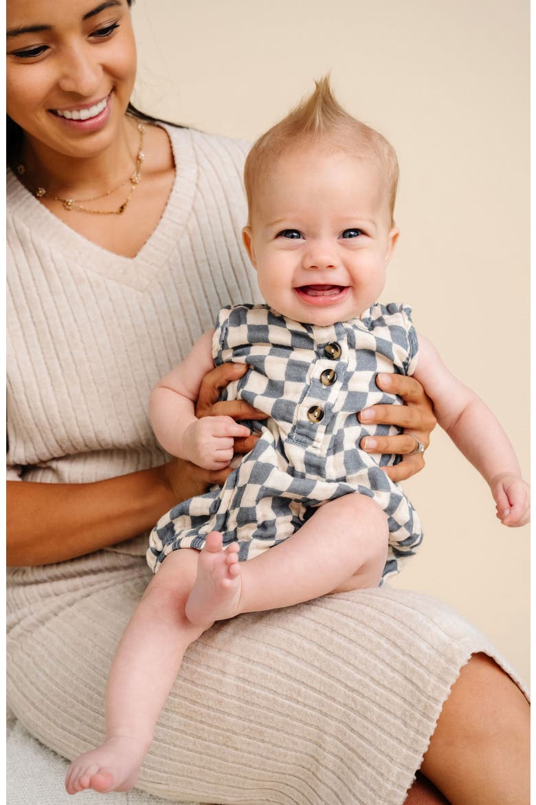 Cloud Cotton Muslin Bubble Romper, Alternate, color, MILES
