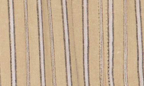 Caslon ® Pull-on Linen Blend Pants In Tan Safari Amy Stripe