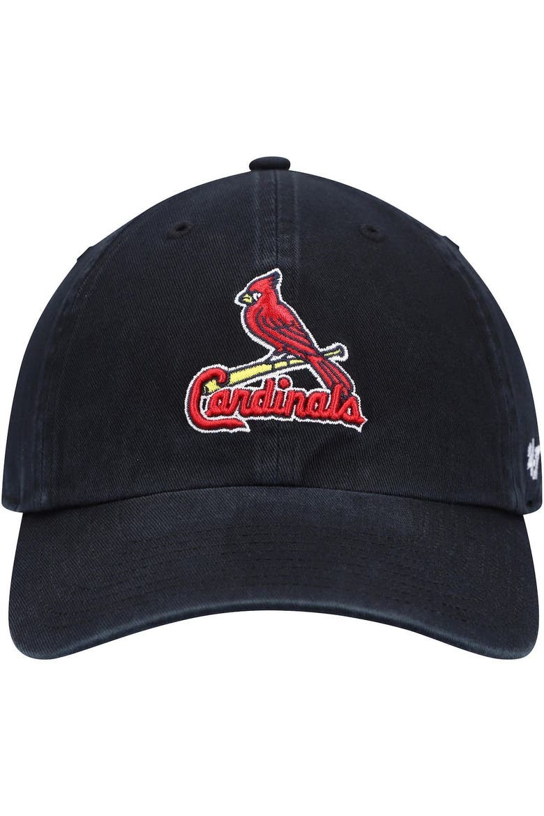 Men's '47 Black St. Louis Cardinals Clean Up Adjustable Hat, Alternate, color, Navy