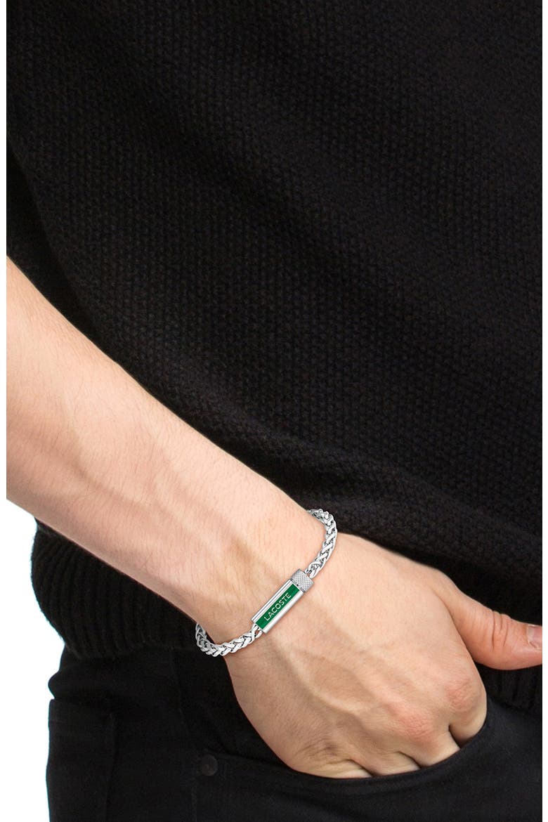 Men's Spelt Bracelet, Alternate, color, SILVER