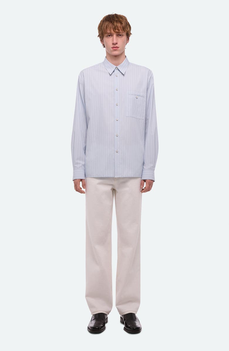 Helmut Lang Relaxed Fit Stripe Button-Up Shirt, Alternate, color, Light Blue Multi