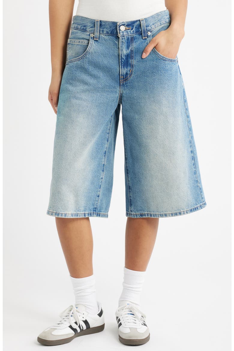 Super Baggy Denim Jort, Main, color, HAZY TIMES