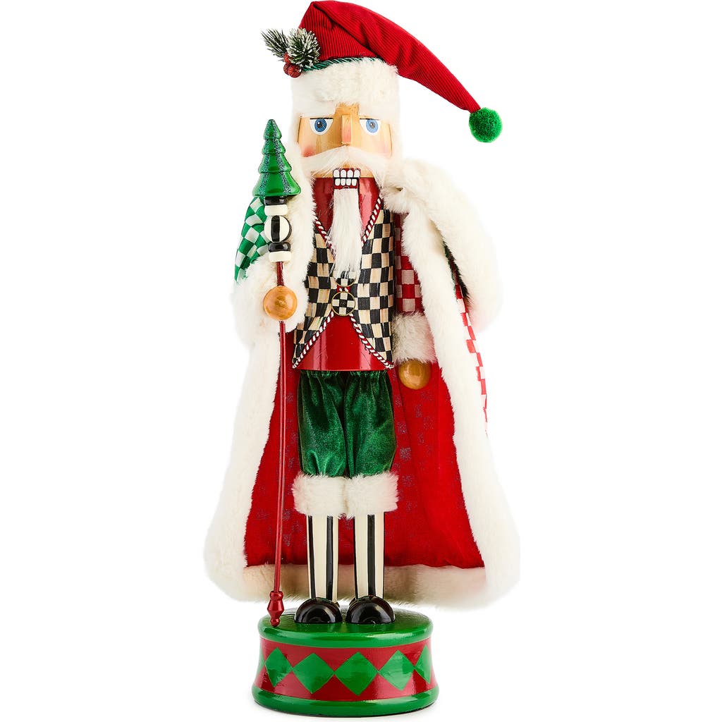 Mackenzie-childs Mackenzie Childs Check It Out Nutcracker In Red