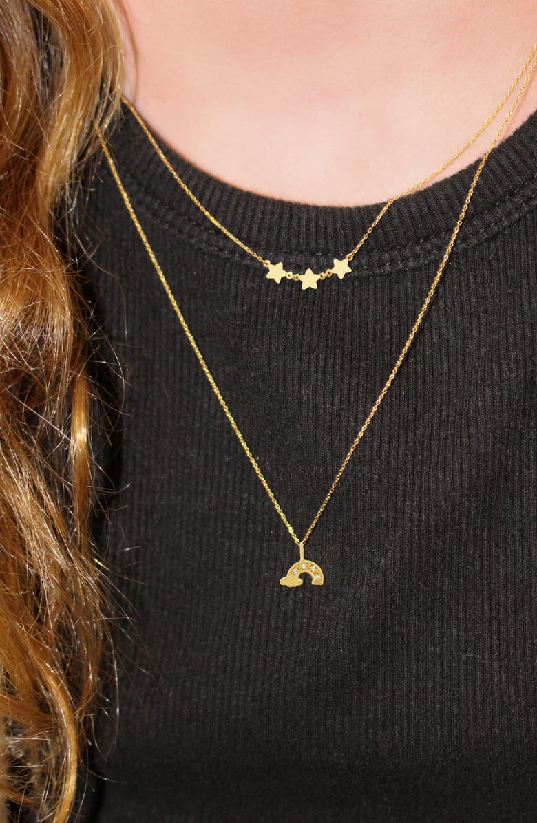 Bony Levy 14K Gold Star Charm Necklace, Alternate, color, 