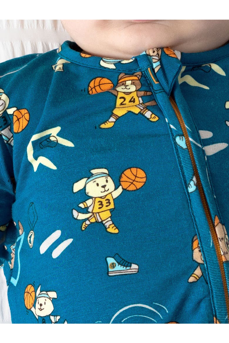 Baby Basketball Pups Convertible Footie, Alternate, color, Basketball Pups