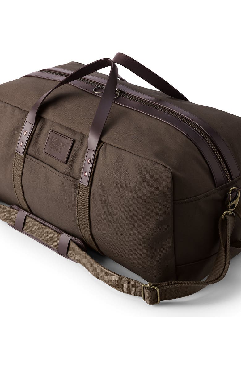 Lands' End Waxed Canvas Travel Duffle Bag, Main, color,