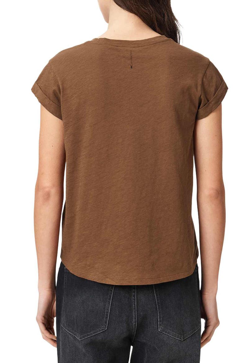 Anna Cotton T-Shirt, Alternate, color, CARAMEL BROWN