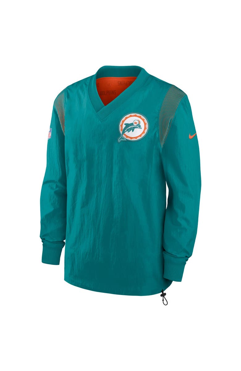 Nike Men's Nike Aqua Miami Dolphins Sideline Team ID Reversible Pullover Windshirt, Alternate, color, Aqua