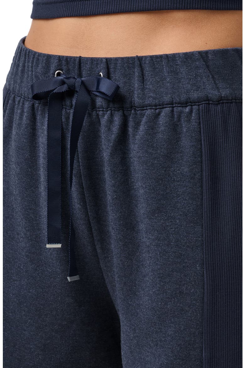 Cloud High Waist French Terry Shorts, Alternate, color, HEATHER NAVY BLAZER