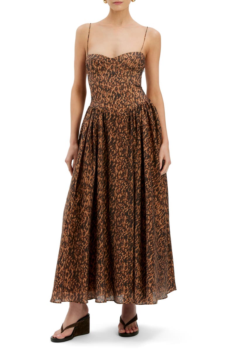Bardot Estie Print Maxi Dress, Main, color, B Leopard