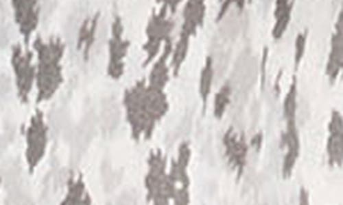 Vince Abstract Onyx Slim Fit Satin Silk Shirt In Grey Onyx