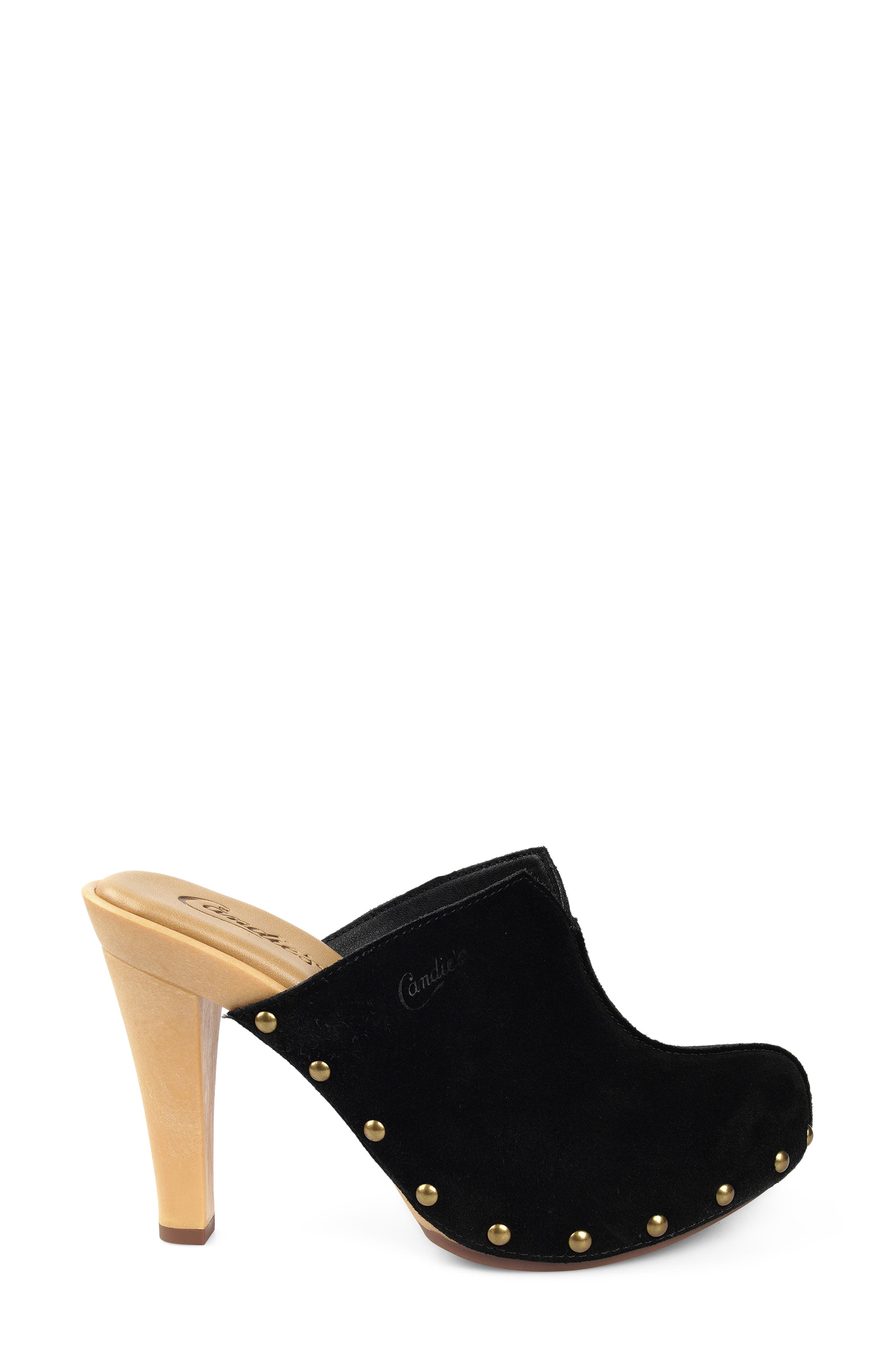 Candie's Chillax Clog, Alternate, color, Black Suede