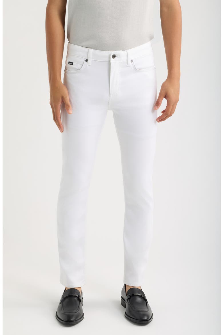 Delaware Slim Fit Stretch Jeans, Main, color, WHITE