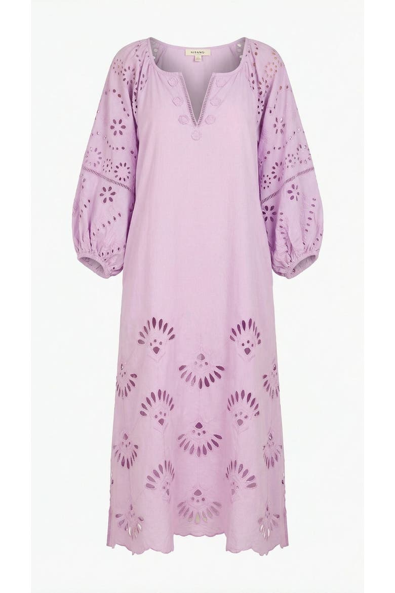 Donna Eyelet Maxi Dress, Alternate, color, Lavendar