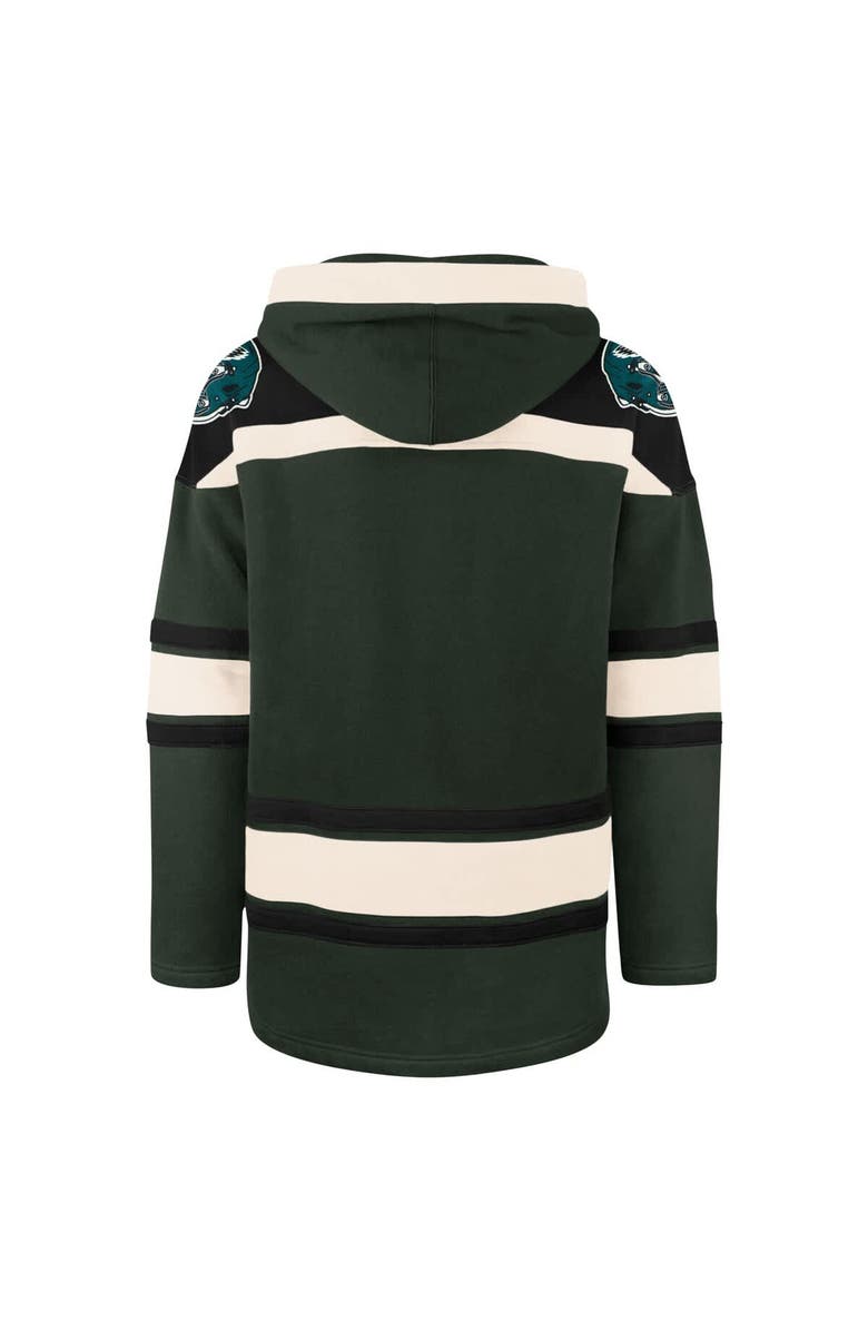 '47 Men's '47 Midnight Green Philadelphia Eagles Superior Lacer Pullover Hoodie, Alternate, color, Green