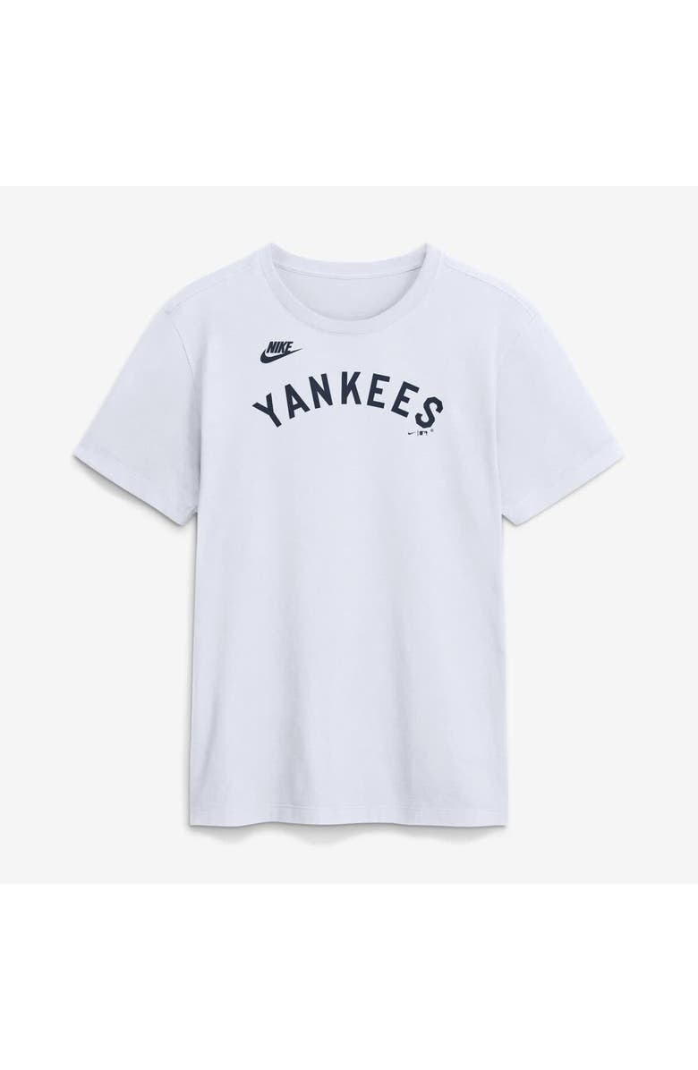 Nike Men's Nike White New York Yankees Cooperstown Collection Wordmark T-Shirt, Main, color, White
