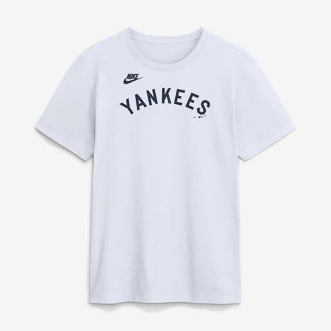 Men's Nike White New York Yankees Cooperstown Collection Wordmark T-Shirt