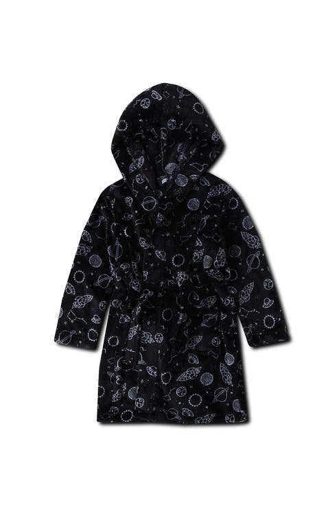 Kids Hooded Fleece Solid Robe