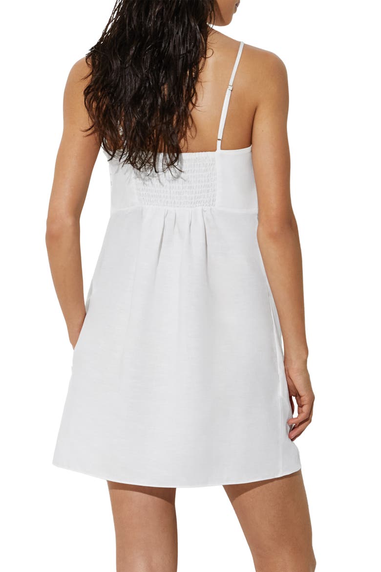 Carmen Cover-Up Mini Dress, Alternate, color, IVORY