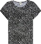 AK ANNE KLEIN Floral Tulip Sleeve Top