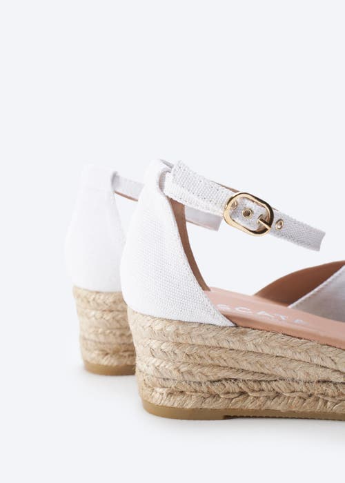 Viscata Reus Limited Edition Canvas Espadrille Wedges In White