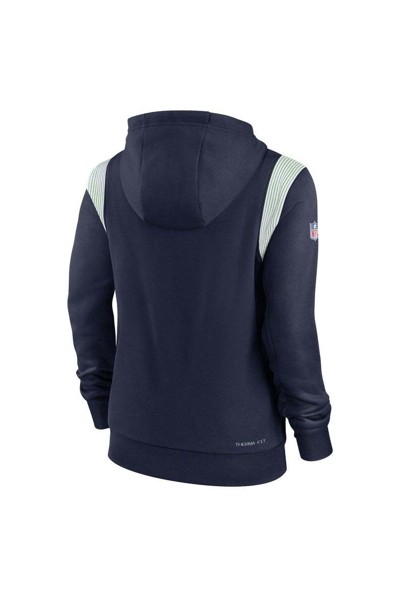 Women's Nike Navy Seattle Seahawks Sideline Stack Performance Pullover Hoodie, Alternate, color, Navy