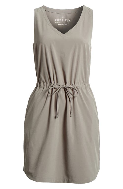 Free Fly Breeze Drawstring Waist Dress In Gray