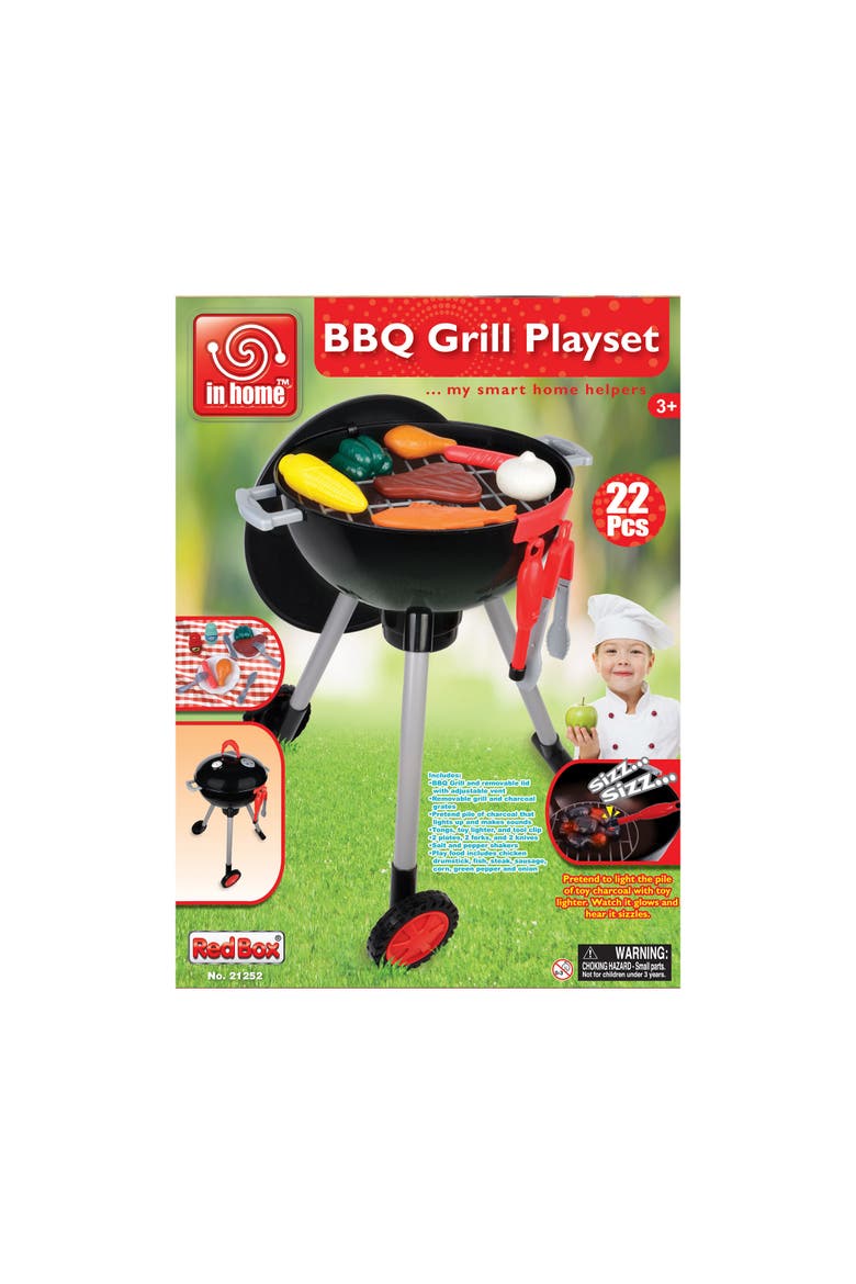 Light & Sound Barbeque Grill Set, Alternate, color, Black