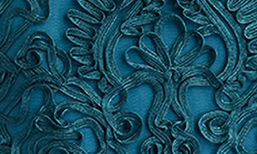 Tadashi Shoji Arnett Embroidered Flutter Sleeve Dress In Blue