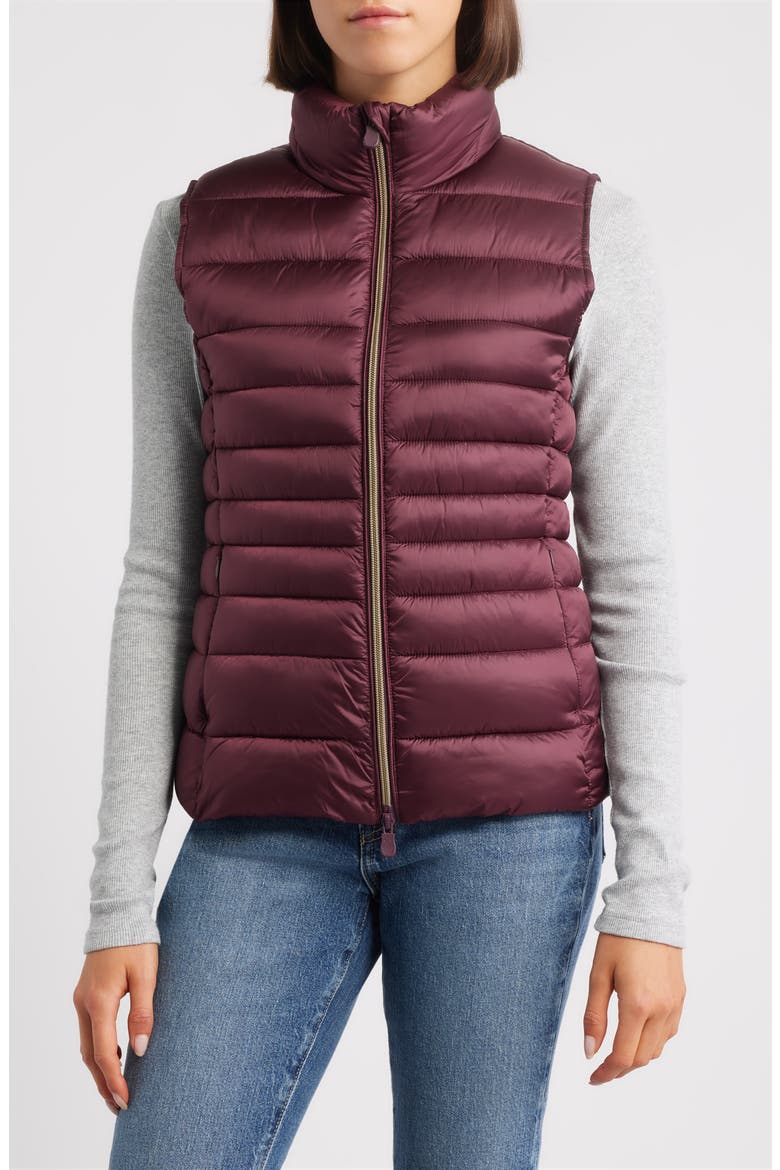 Lynn Quilted Puffer Vest, Main, color, WINE RED