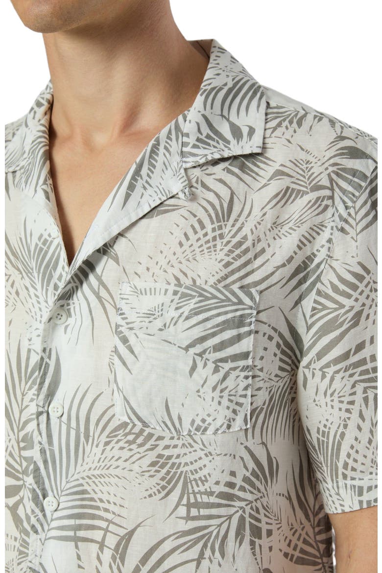 Air Linen Convertible Vacation Shirt, Alternate, color, WHT/LIGHT OLIVE