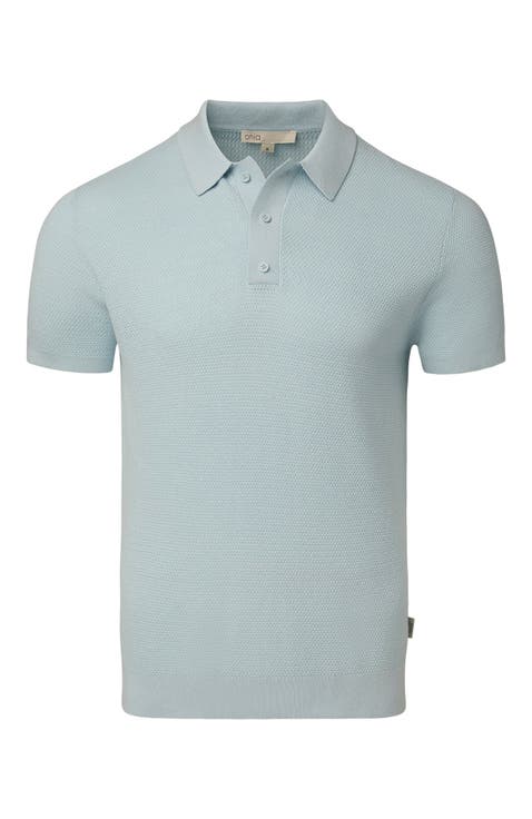 Cotton Textured Knit Polo