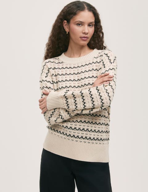 Sansa Long Sleeve Crochet Sweater
