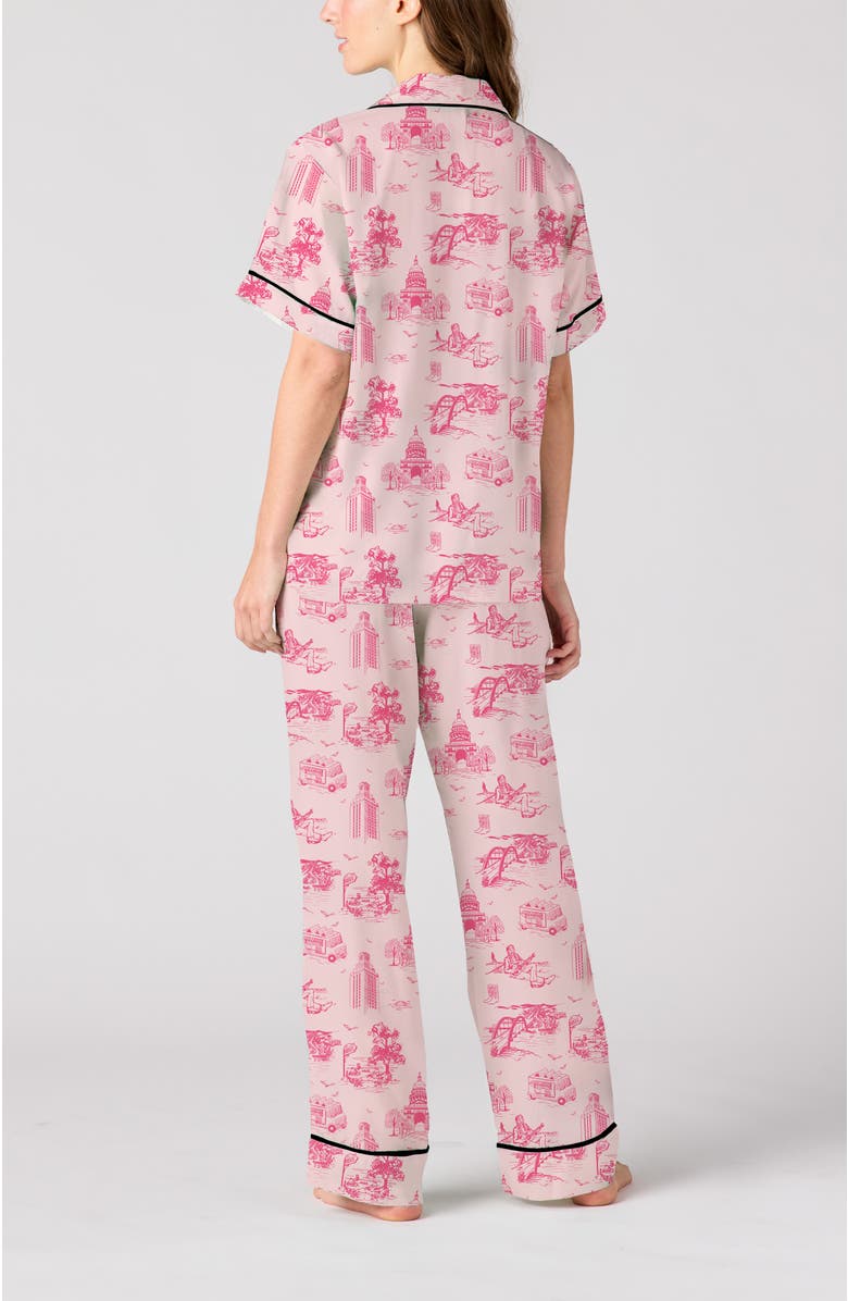 Katie Kime Austin Toile Pants Set, Alternate, color, Pink