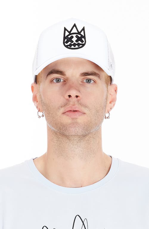 Cult Of Individuality Embroidered Logo Trucker Hat In White