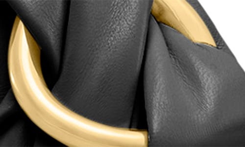 Stuart Weitzman Cece Leather Twisted Ring Slide Sandals In Black